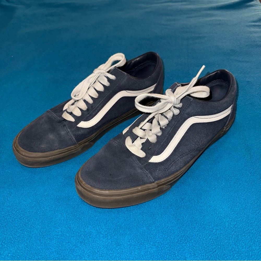 Vans Men's Navy/Brown Old Skool Low Sneakers